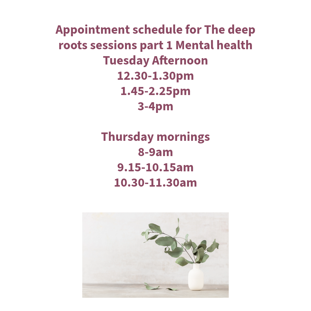 The deep roots sessions part 1 Mental health sessions