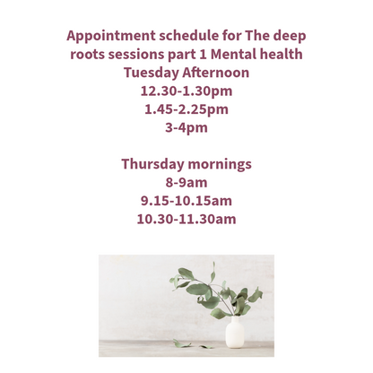The deep roots sessions part 1 Mental health sessions